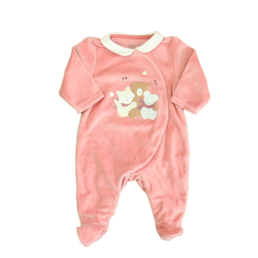 Obaibi Girls Pink Bears Long Sleeve Outfit size: 1 Month